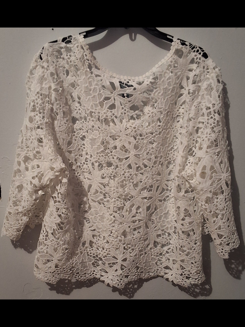 Rabbit Rabbit Rabbit White Crocheted Lace Tunic - Picture 4 of 5